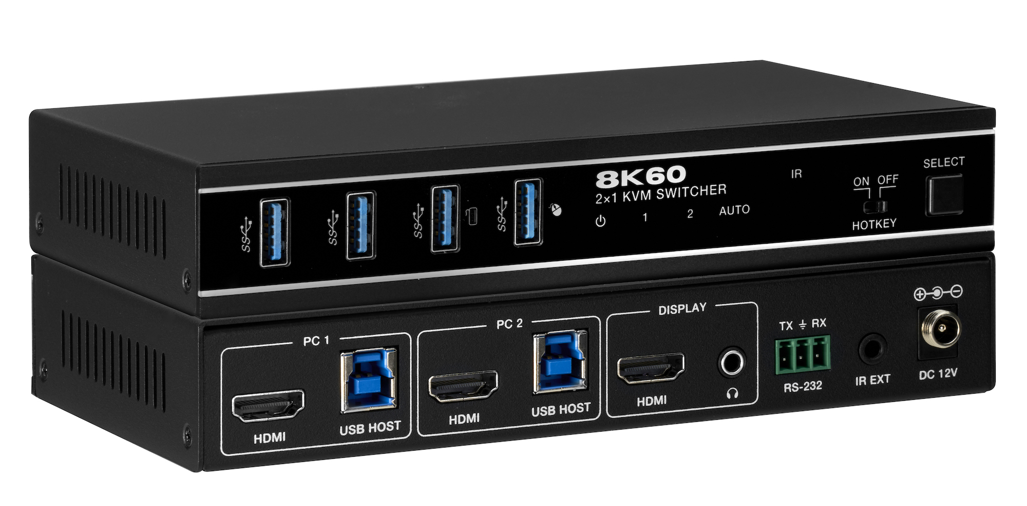 HDMI 2-Input Port KVM Switcher 8K@60