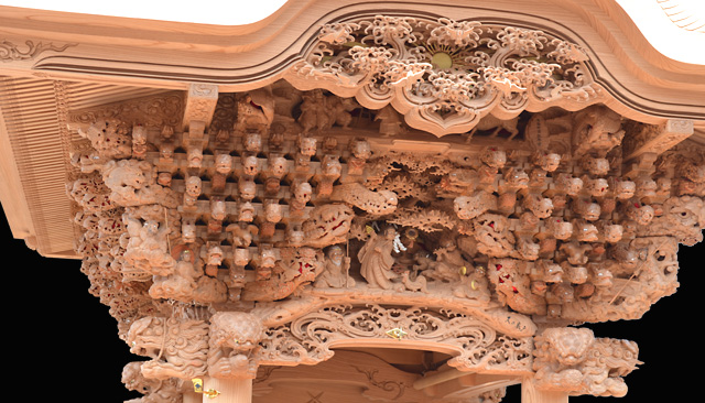 岸和田市 上松町－だんじり（地車）、彫り物の紹介