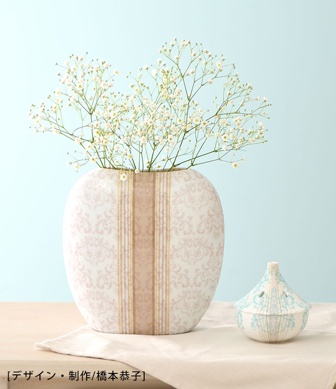 ペイントフラワーベースL | キルンアート