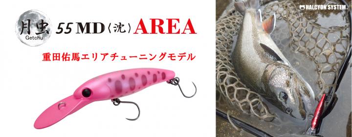 ハルシオン　月虫55MD沈エリア　ミノーイング　エリアトラウト ハルシオンシステム 月虫55MD 沈 AREA | トラウトルアーから探す