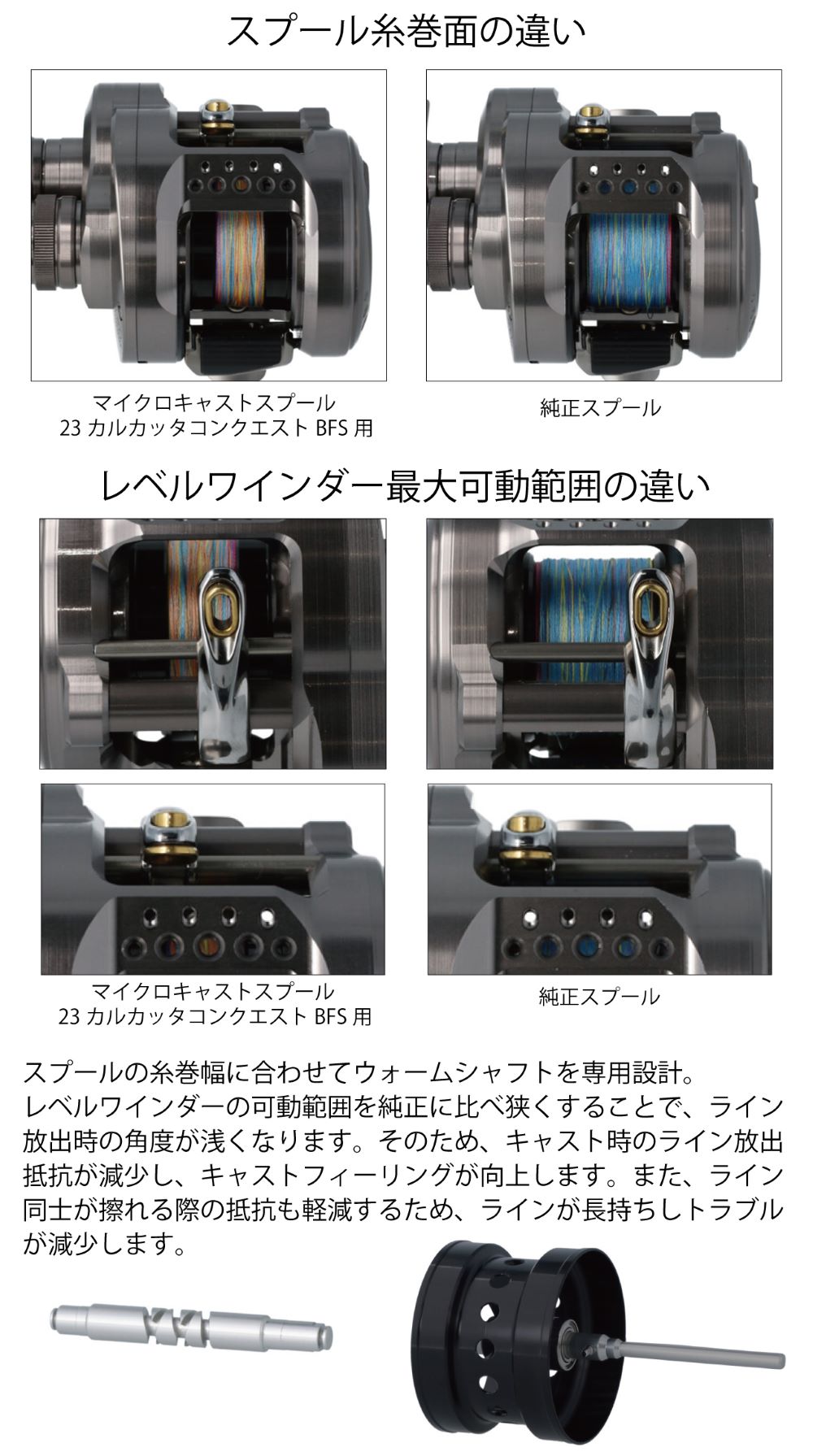 Avail/アベイル】シマノ 23カルカッタコンクエストBFS用 マイクロ