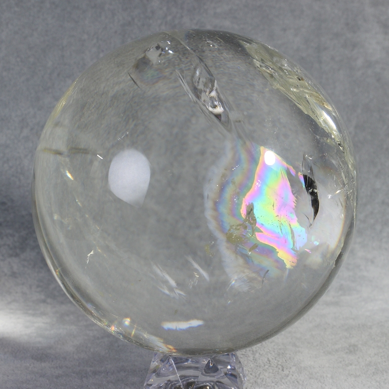 スーパートップクオリティ]レインボー水晶丸玉/アイリスクォーツ