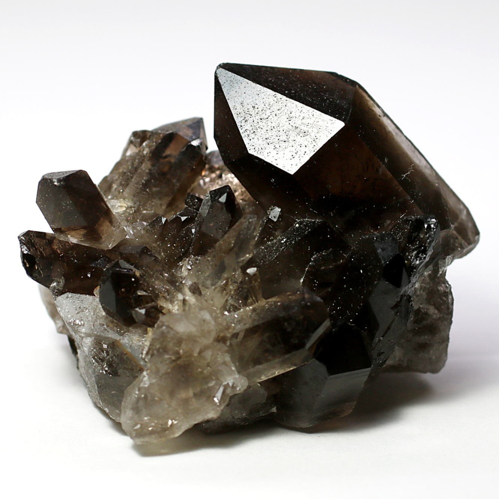 ブラジル産]ナチュラルスモーキークォーツクラスター（天然未処理原石