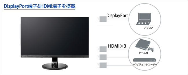 EX-LDQ241DB | 広視野角ADSパネル採用＆WQHD対応23.8型ワイド液晶