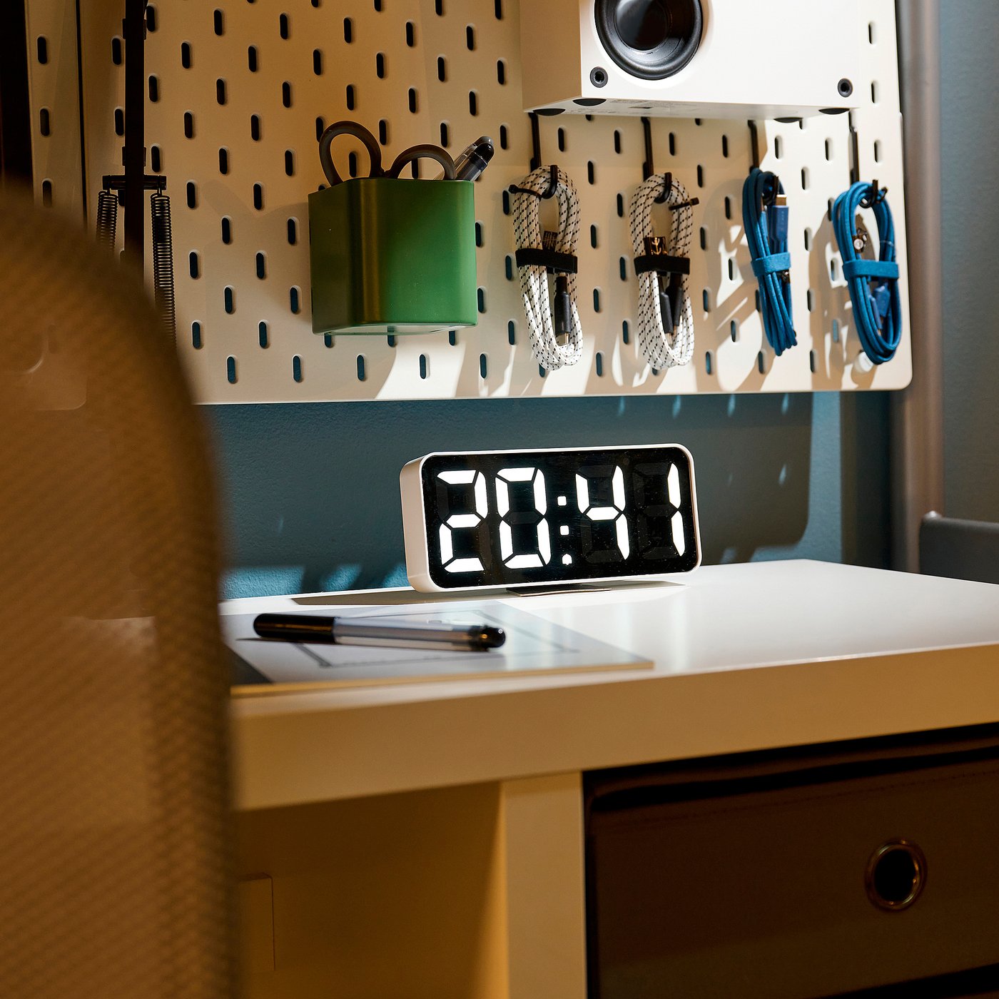 NOLLNING ノールニング 時計/温度計/アラーム, ホワイト, 18x8 cm - IKEA