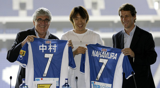 中村俊輔 2009年、セ…：サッカー・スペイン1部リーグの日本選手 写真