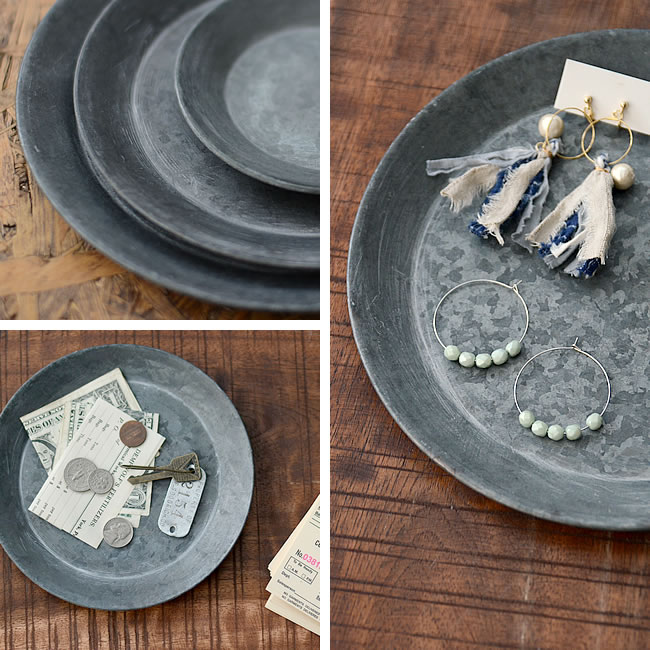 シャビー ラウンドトレイ ブリキトレイ | ゼネラルストア オルネ