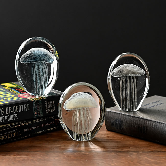 OVAL ガラスアート ジェリーフィッシュ クラゲ | ゼネラルストア オルネ