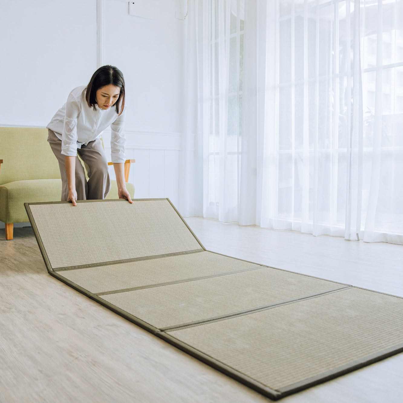 大島屋｜四つ折り畳マットレス (ベージュ) – oshimaya