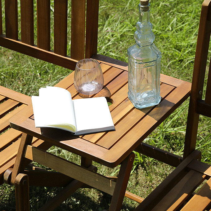 ガーデンベンチ 天然木アカシア 折りたたみ式 141m幅 フォールディング