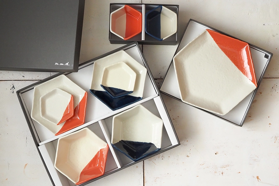 ◇1点もの◇三角皿6枚セット 六角形額仕立て 【公式通販】