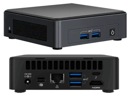 Intel NUC11TNKi5 (Intel Core i5-1135G7 up to 4,20GHz, 1x HDMI, 1x