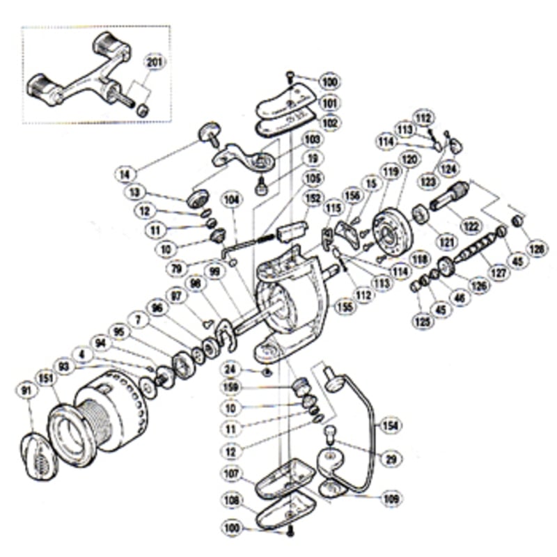 シマノ(SHIMANO) パーツ:95ステラ 4000 ダブルハンドル組 No201 01056