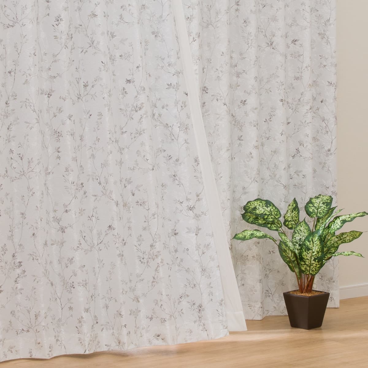 裏地付き遮光2級・遮熱ジャカードカーテン(PK019 100X110X2) | ニトリ