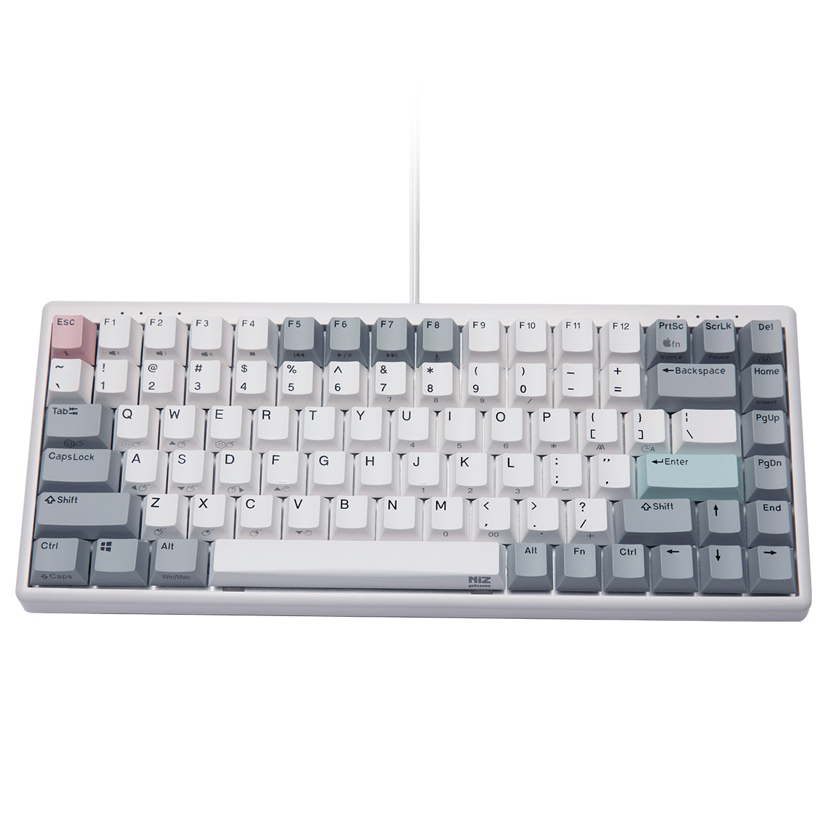 NiZ Mini84 静電容量無接点キーボード コンパクトサイズ 白い