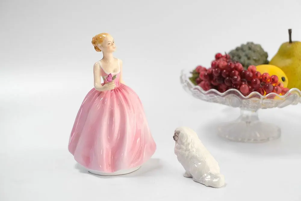 アンティーク雑貨/ヴィンテージ フィギュリン/MELISSA イギリス ドレス