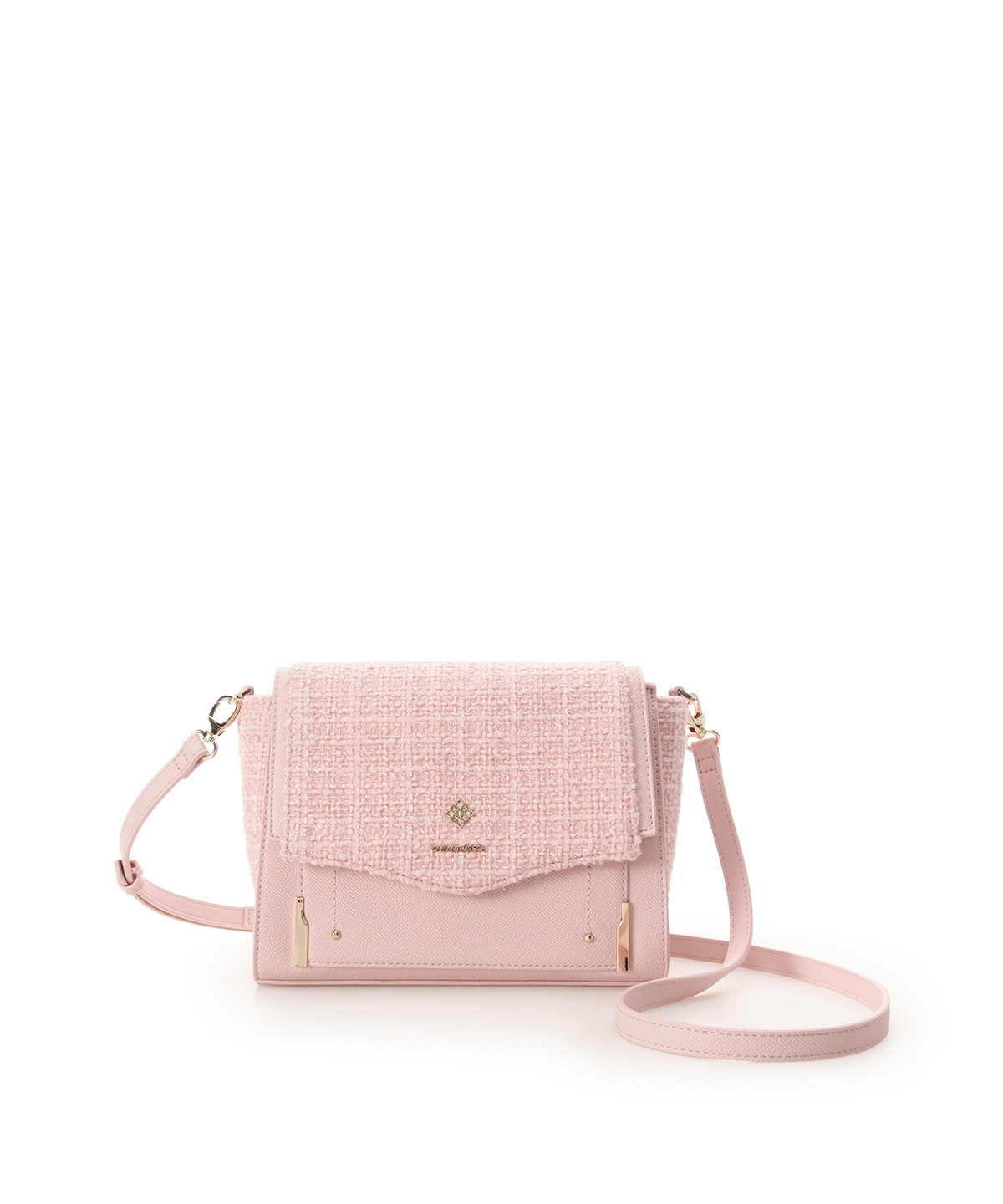 ツイードダイヤカットショルダーバッグ(FREE ピンク): SAMANTHAVEGA