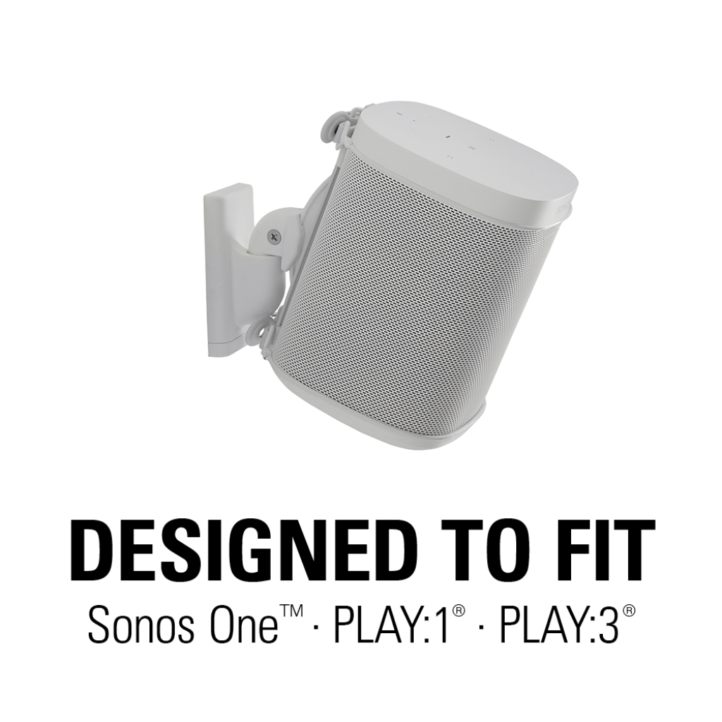 Wireless Speaker Swivel and Tilt Wall Mounts designed for Sonos