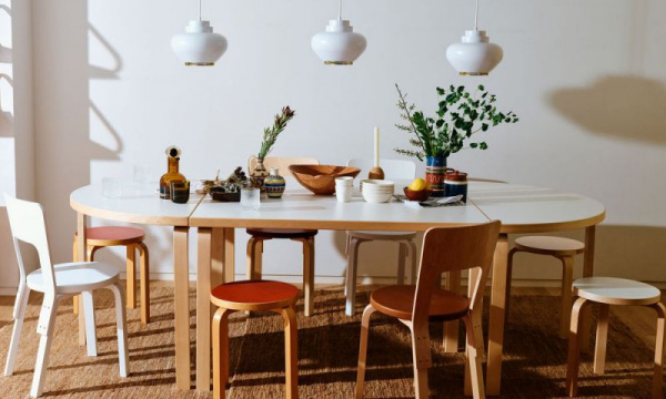 スツール60 / ホワイトラミネート 組立て無料Artek（アルテック