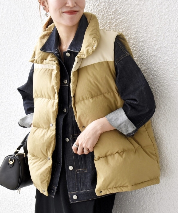 SHIPS any: ナイロン スタンドカラー ダウン ベスト｜ SHIPS 公式サイト