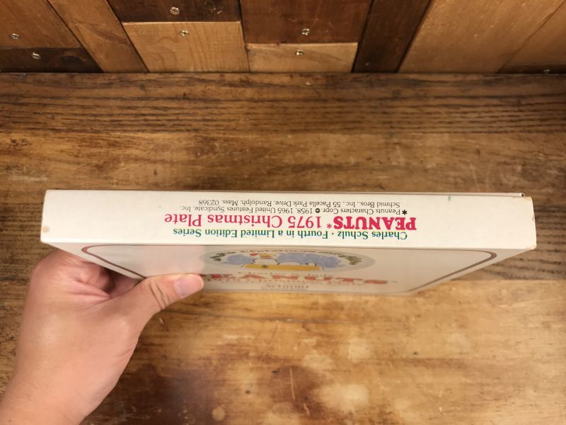 Schmid Peanuts Snoopy 1975 Christmas Plate スヌーピー ビンテージ