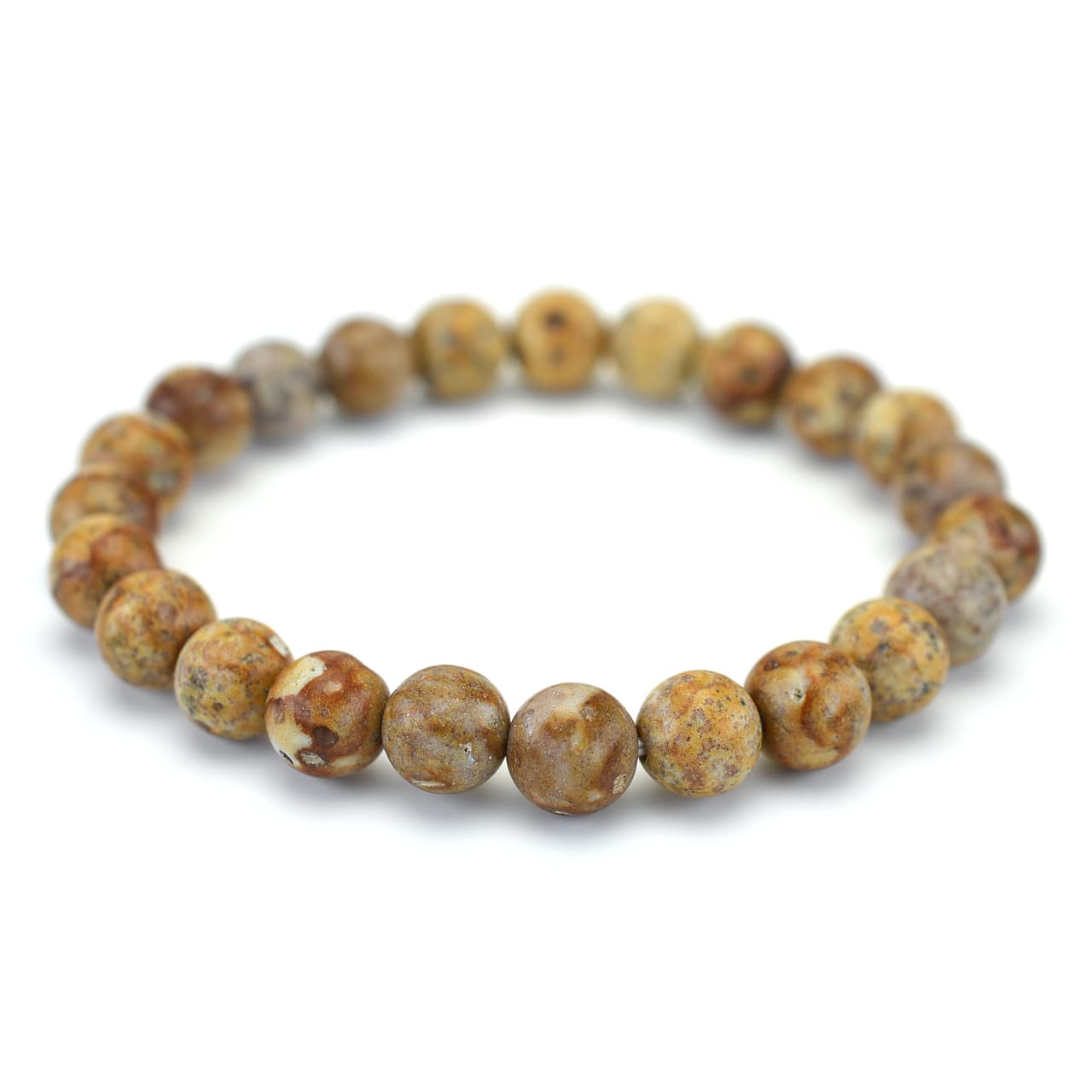 姫川薬石 - 8mm玉、サイズ15、17cm | 天然石ブレスレットのご購入