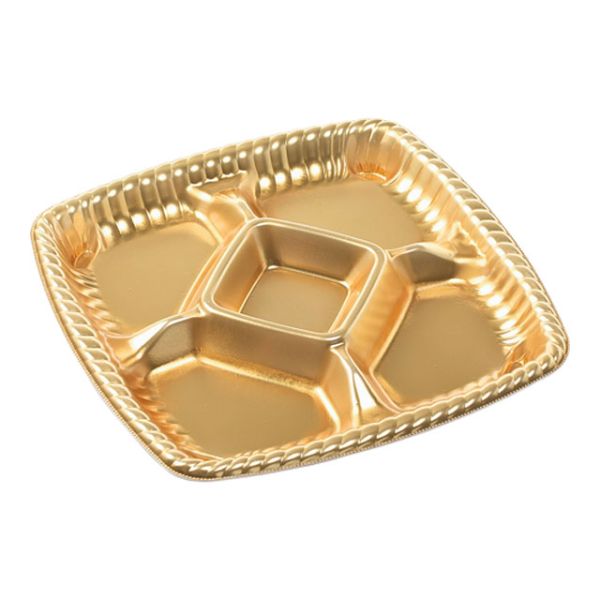 オードブル容器 ティアラプラッター250 本体 金 エフピコ