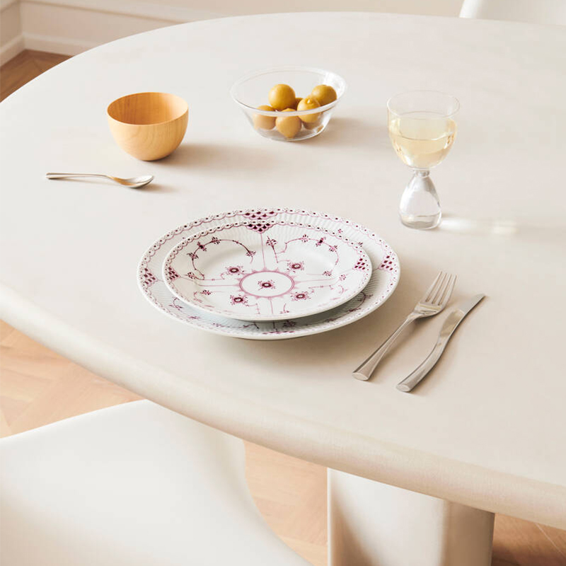 パープルフルーテッド ハーフレース プレート 22cm|ロイヤル