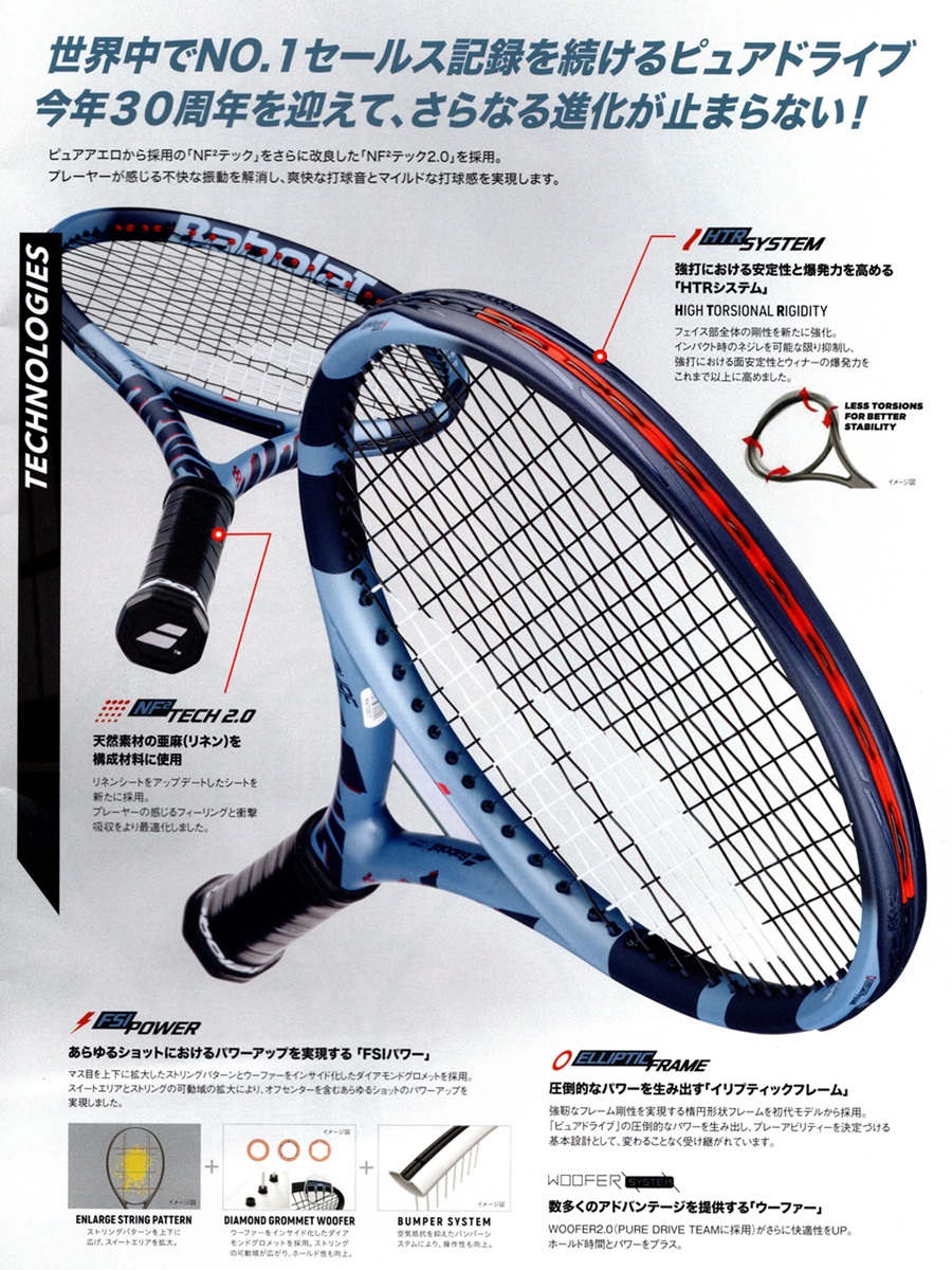 バボラ テニスラケット PUREDRIVE/ピュアドライブ2025＜101552＞