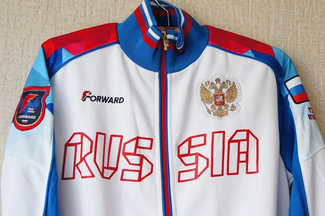 Forward社 ロシア代表ユニフォーム 女性用ジャージ上下セット＜白/青