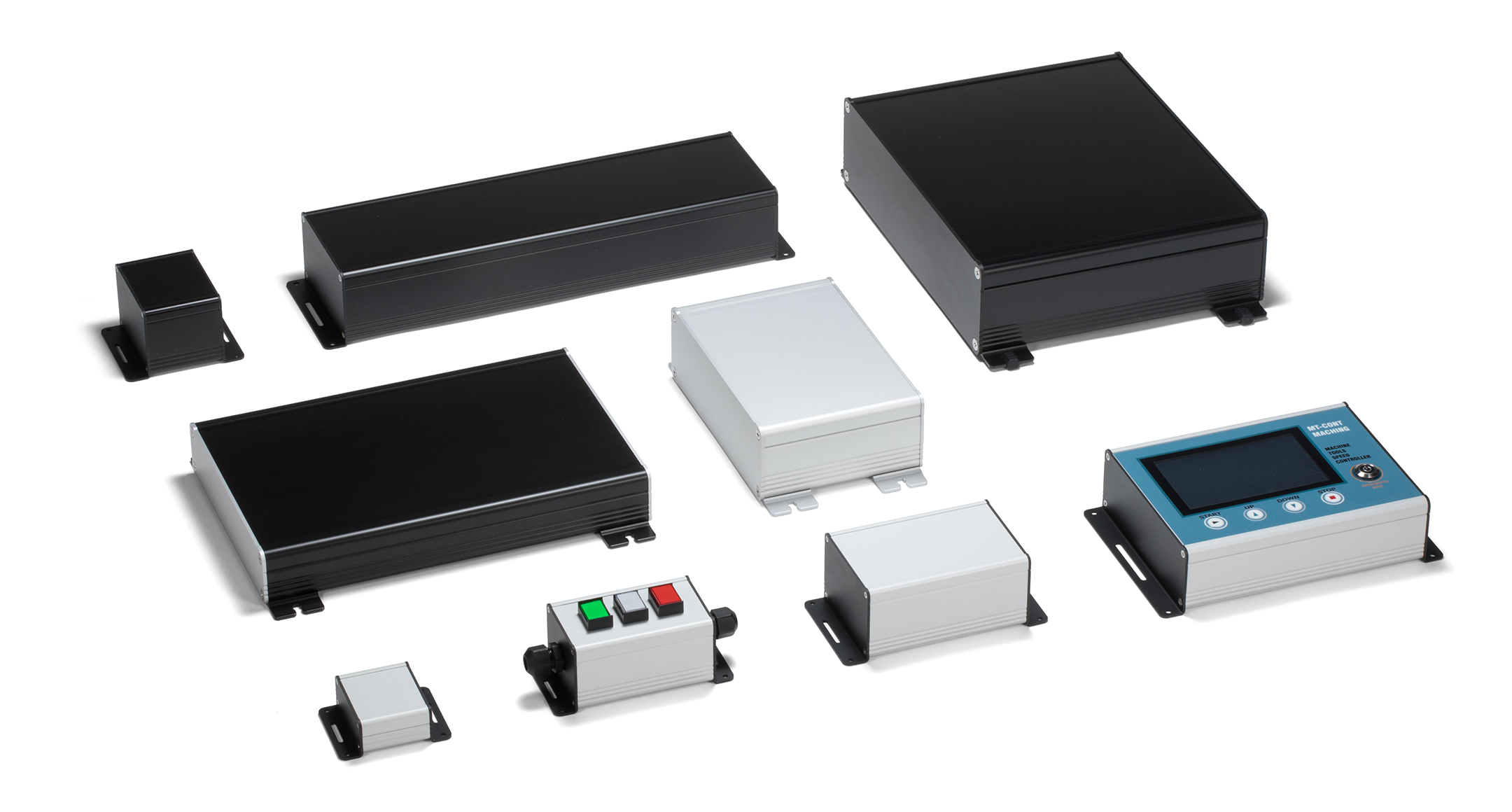 フリーサイズフランジ足付アルミ押出材ケース EXFSシリーズ | 製品情報