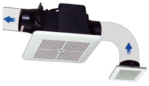 天井用換気扇2室同時換気 低風量タイプ（天井用換気扇）浴室換気乾燥機