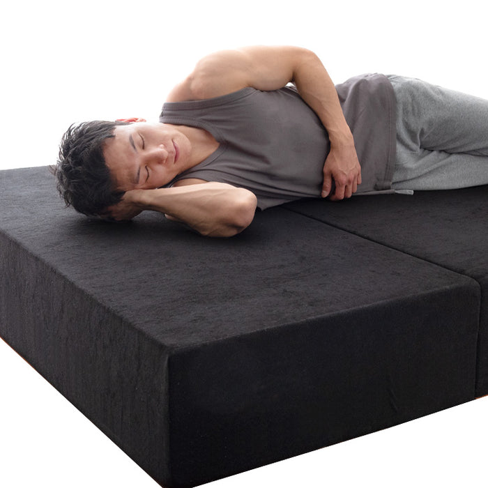 シングル］男の高反発 マットレス 極厚20cm 竹炭 消臭 3つ折り 高密度