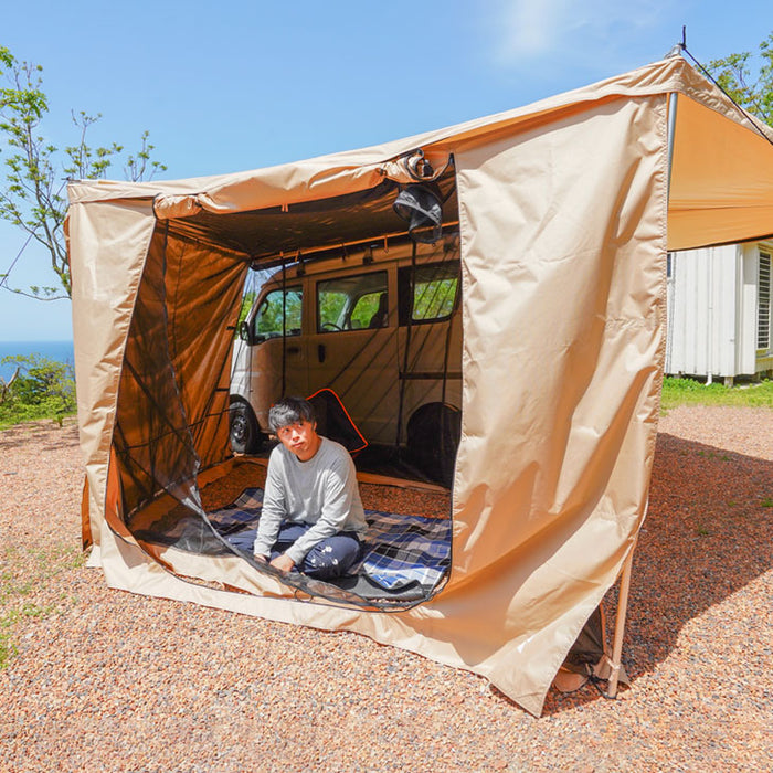 ドア付きサイドシート単品】ともさん考案 扇型カーサイドタープ専用