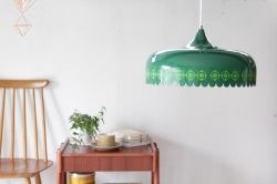 ARABIA（FINEL）with Fog&Morup 琺瑯ペンダントランプ 36cm（グリーン）