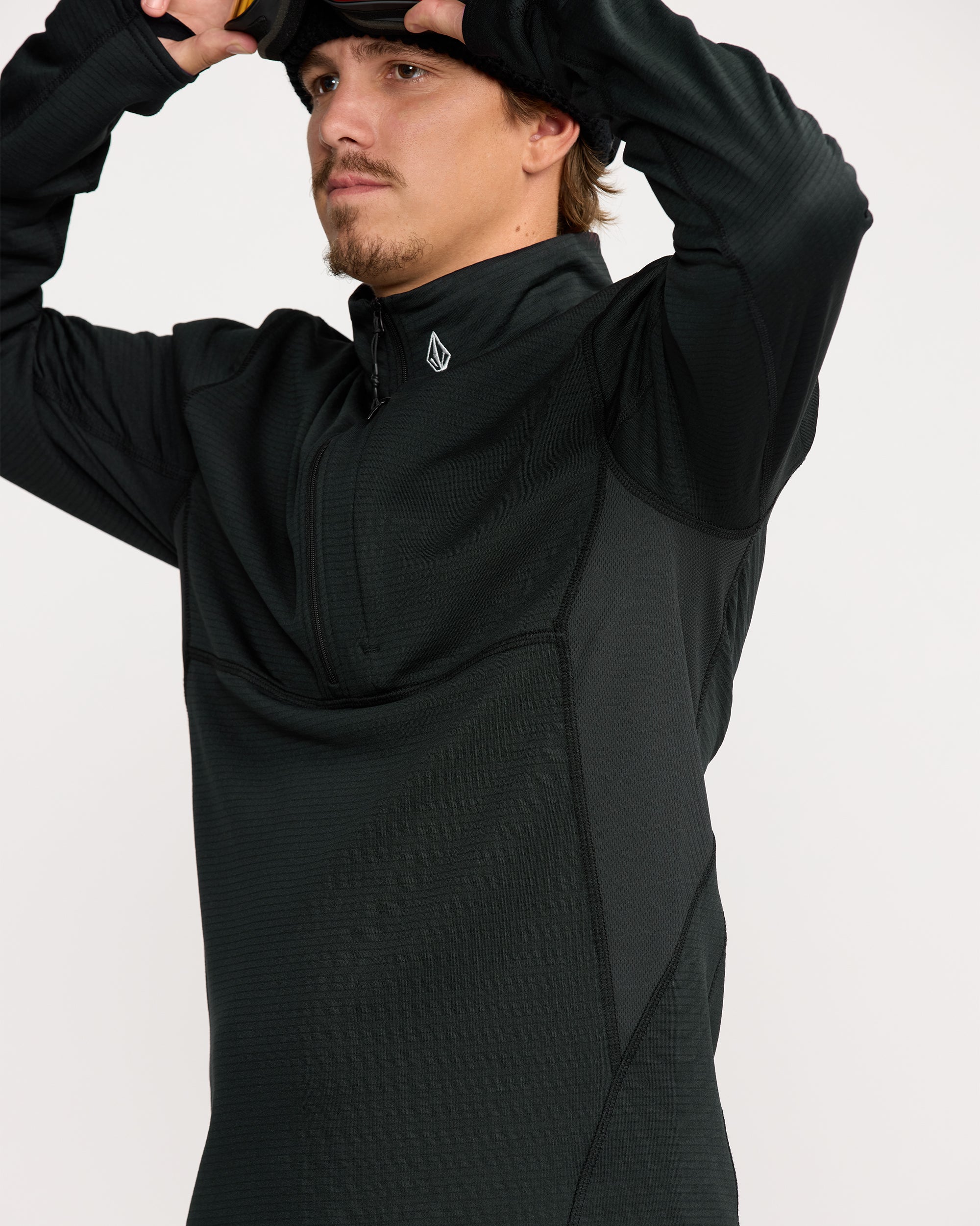 Gridlock Mock Neck Sweatshirt - Black - Men - Volcom EU – Volcom