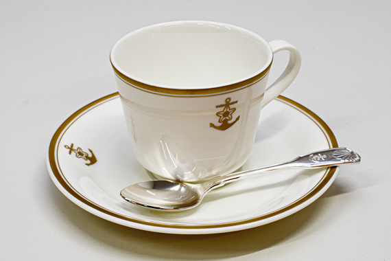 桜錨カップ＆ソーサー・ティースプーンセット - 戦艦大和ショップ