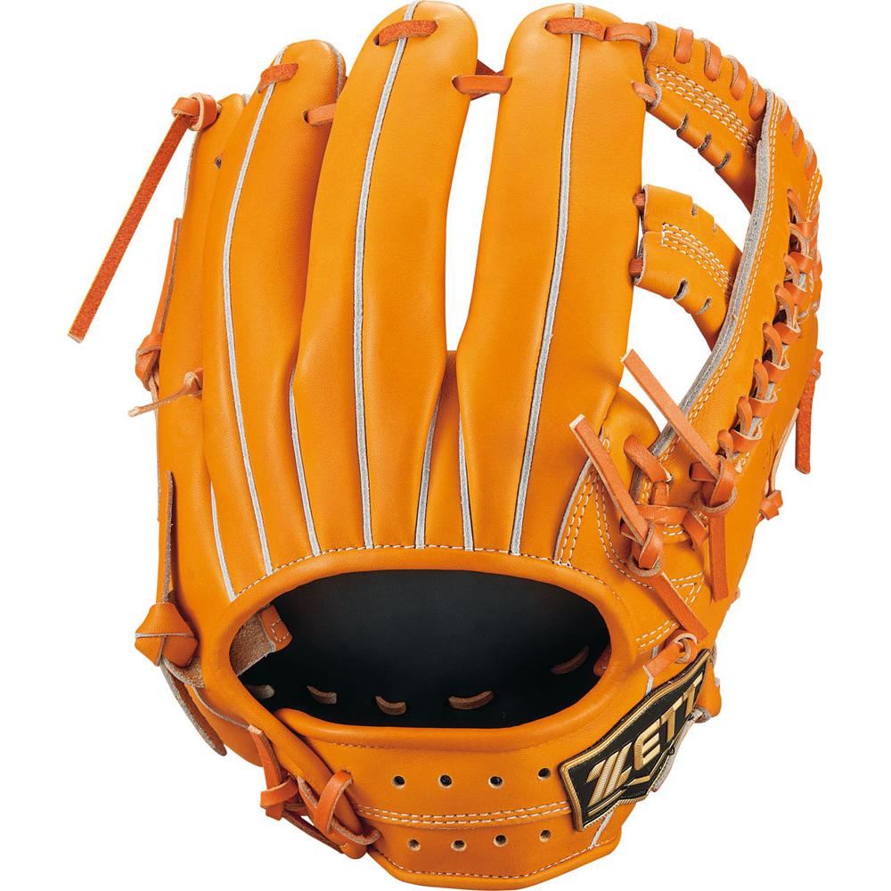 ZETT 軟式グローブ BRB31212 オレンジ グラブ叩き付き 【公式通販】