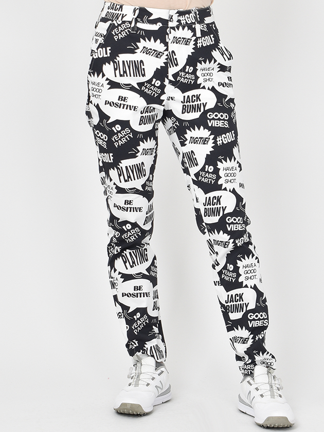 ジャックバニー スピーチバルーン柄ストレッチツイルパンツ 263