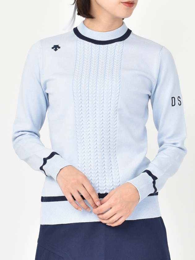 デサントゴルフ モックネックケーブルニット DGWVJL02
