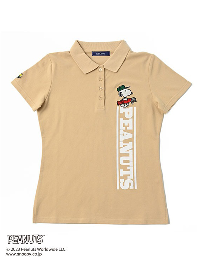デルソルゴルフ SNOOPY 半袖ポロシャツ 7767（ベージュ） | レディース