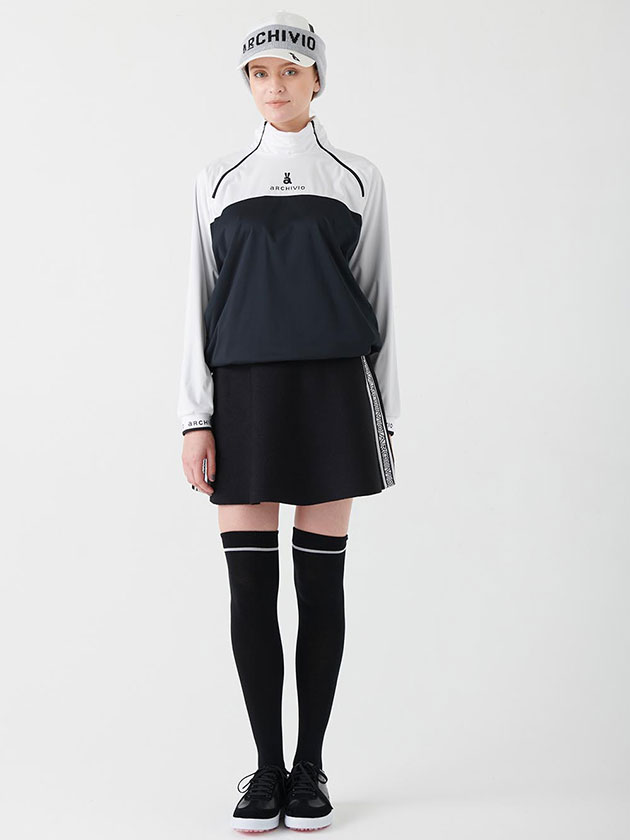 アルチビオ 刺繍ワッペンオーバーニーハイソックス A410809（ベージュ