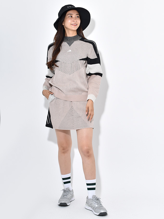 アディダスゴルフ アーカイブグラフィック モックネック 長袖セーター