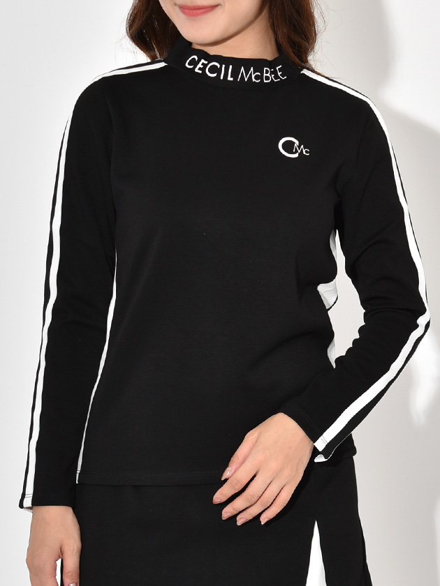 セシルマクビーグリーン 2本ラインモックネック CGF2403TE