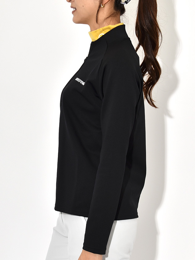 ブリーフィングゴルフ バックロゴラインハーフジップシャツ BRG243W23