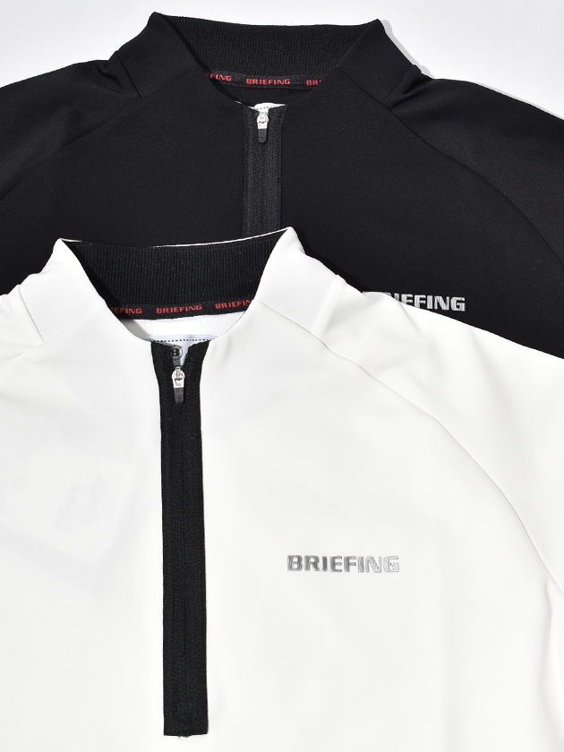 ブリーフィングゴルフ バックロゴラインハーフジップシャツ BRG243W23