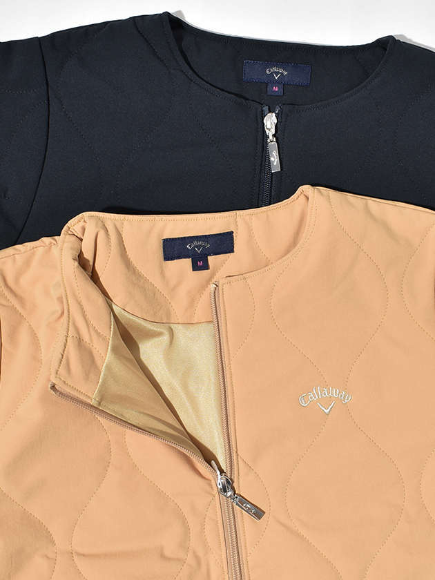 キャロウェイ キルティング半袖中綿ブルゾン C24215202（ネイビー