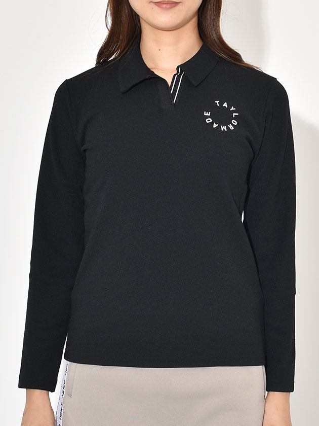 テーラーメイドゴルフ 25年秋冬新作 サークルロゴ長袖ポロシャツ TL536