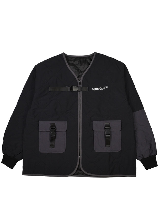 キャプテンズヘルムゴルフ 中綿ノーカラージャケット(メンズ) CHG25-AW