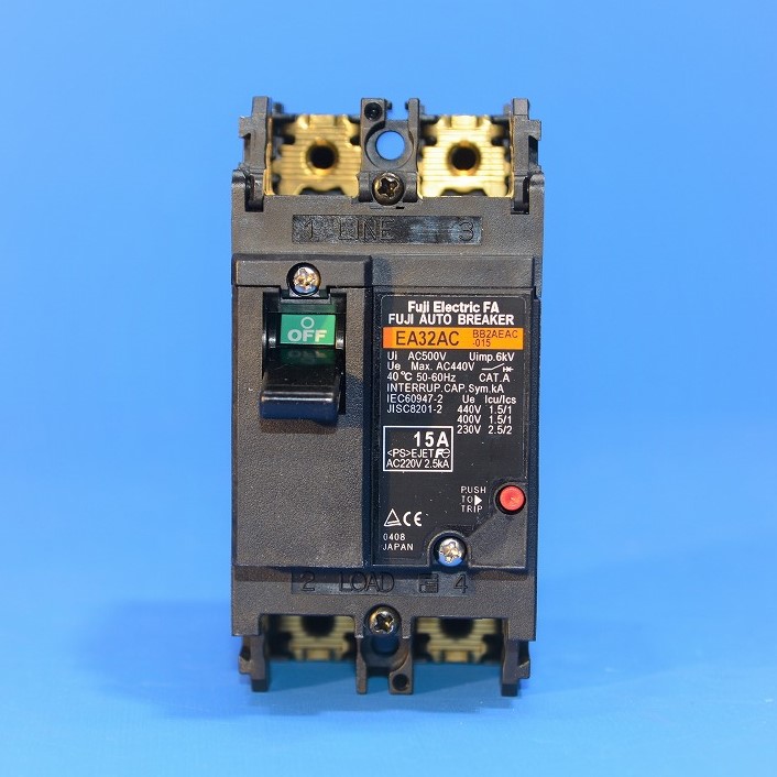 通販 | 富士電機 EA32AC 2P15A（2P2E15A） 30AF オートブレーカ（配線